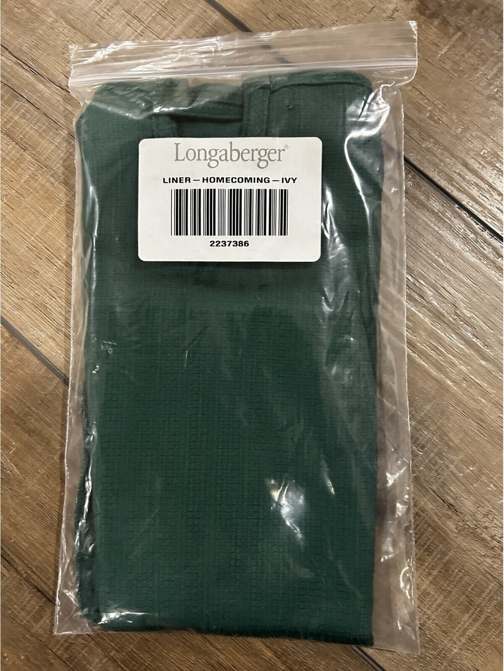 Longaberger Hostess HOMECOMING Basket Liner - Ivy Green NEW